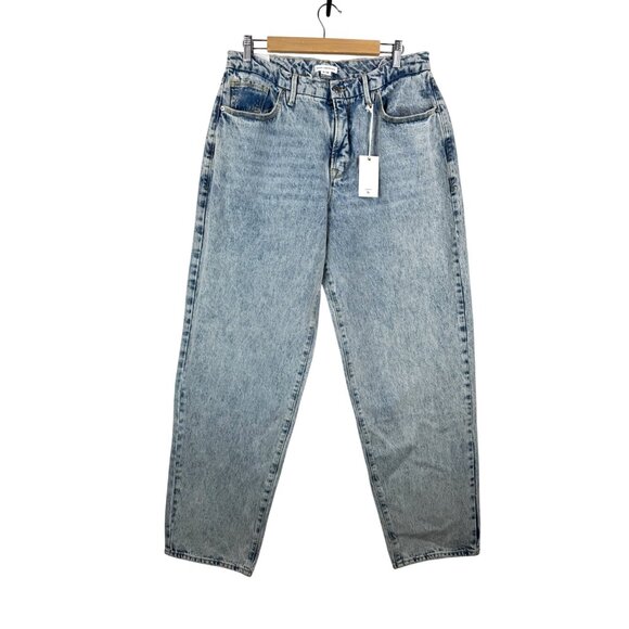 Good American GOOD ’90s LOOSE JEANS baggy acid wash distressed‎ retro sz 28 - Picture 1 of 13